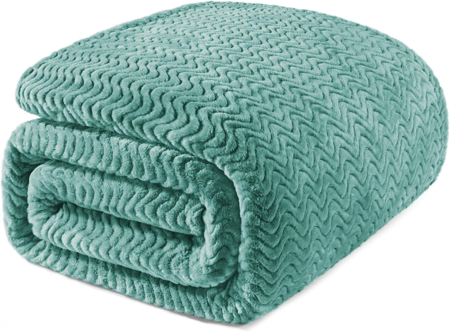Soft Fleece Blanket Queen Size for All Season Use, Celadon