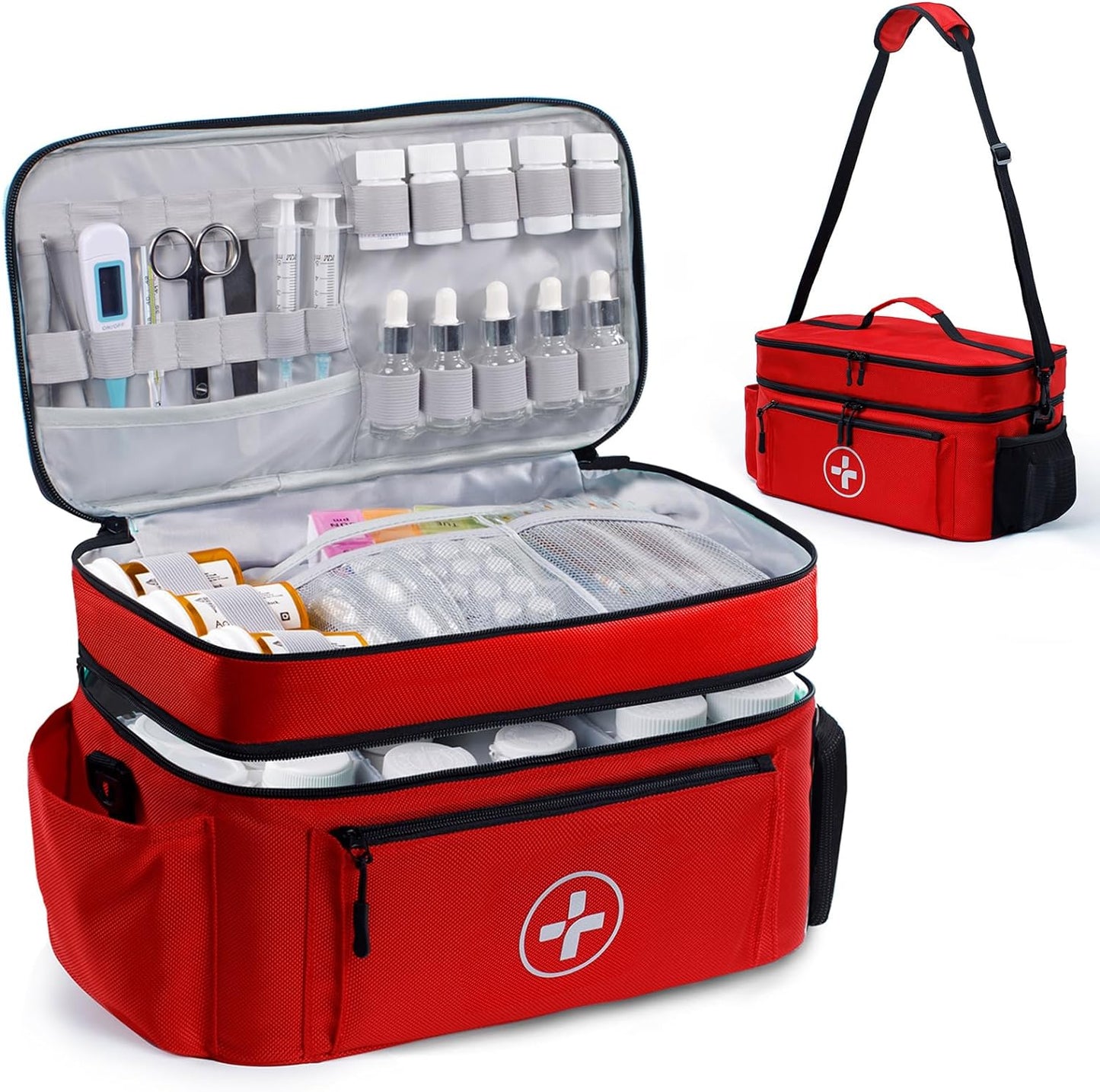 BAGSFY Travel Medicine Bag Organizer for Home and Travel Use