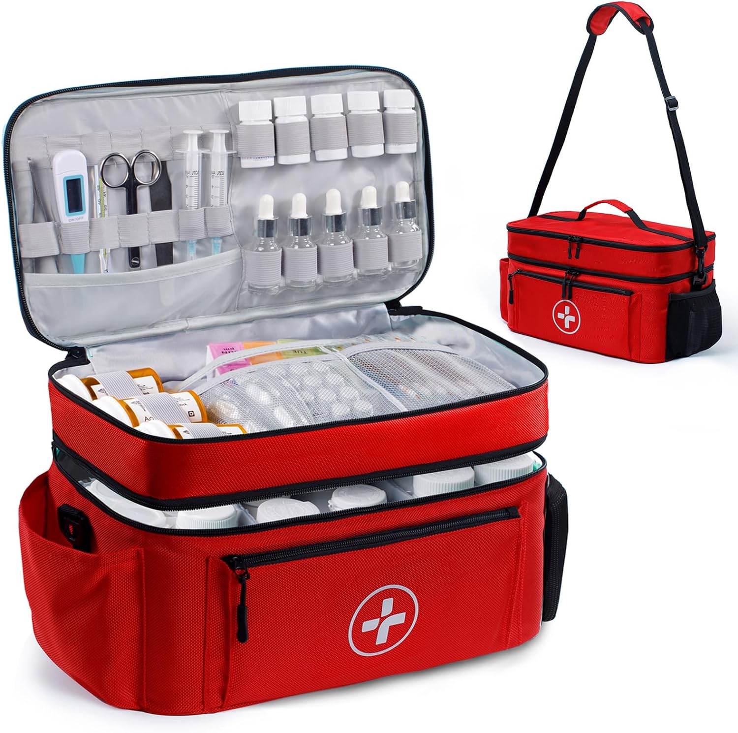 BAGSFY Travel Medicine Bag Organizer for Home and Travel Use