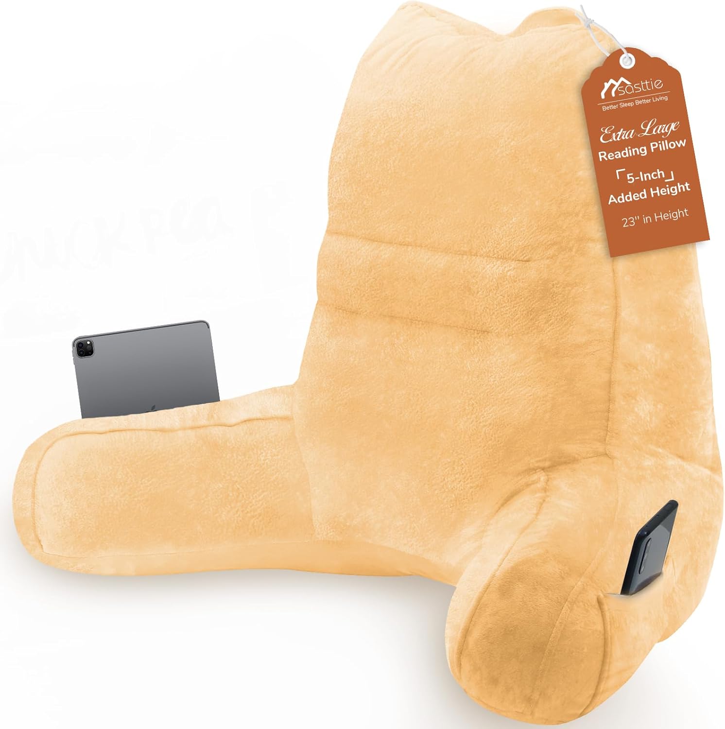 Sasttie Reading Pillow for Bed - Ultimate Back Support Cushion