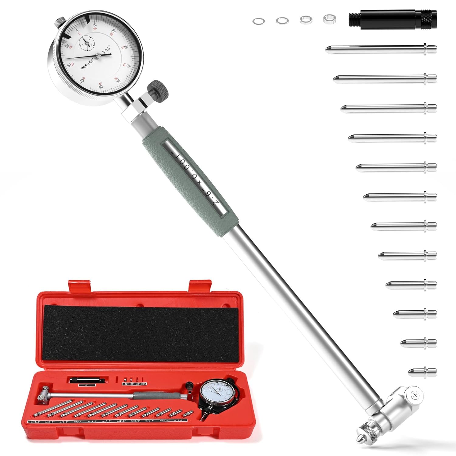 Dial Bore Gauge 2-6 in Measurement Tool for Engine Cylinder