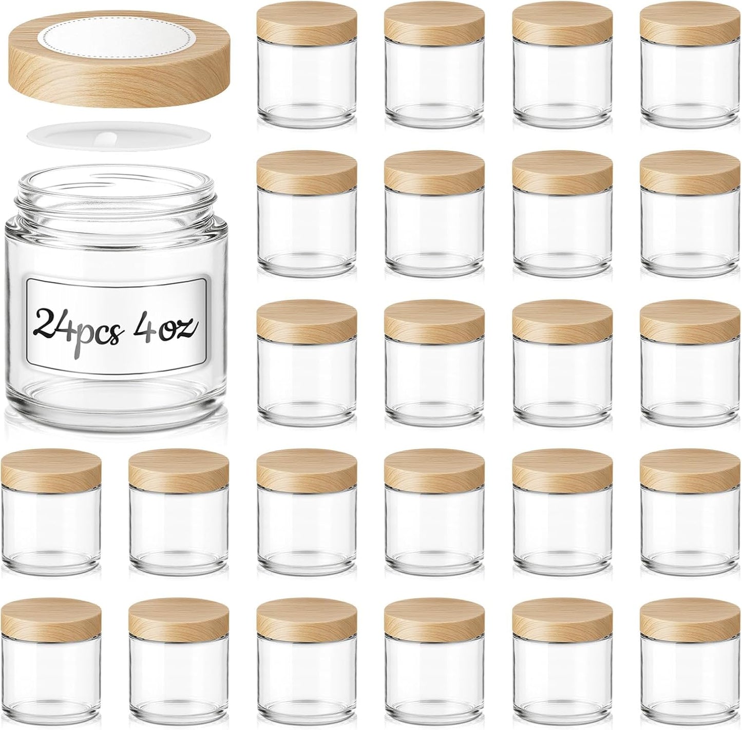 4 oz Glass Jars with Lids - Perfect for Travel and Storage