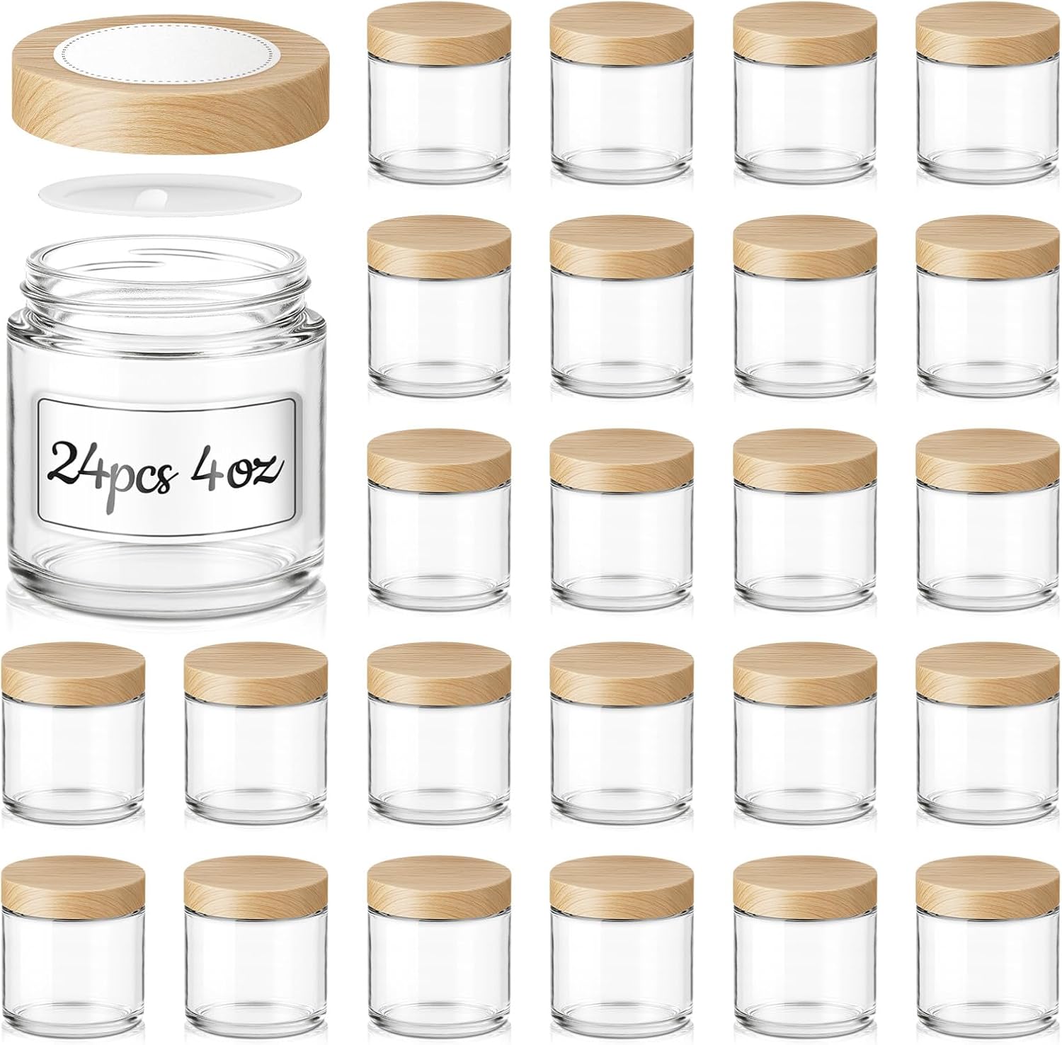 4 oz Glass Jars with Lids - Perfect for Travel and Storage
