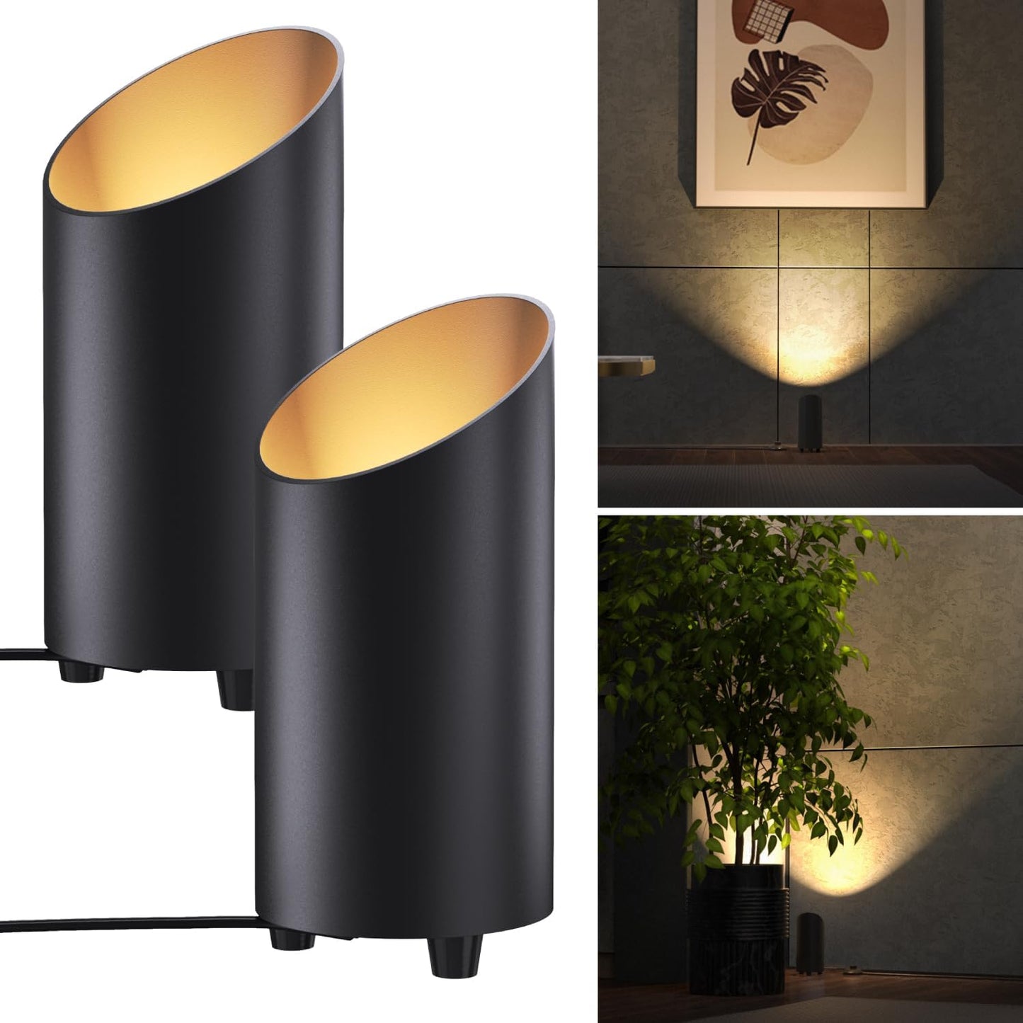 Sunco Uplighting Indoor LED Floor Can Light Spotlight 2 Pack