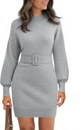 Saodimallsu Womens Long Sleeve Mini Sweater Dress for Fall