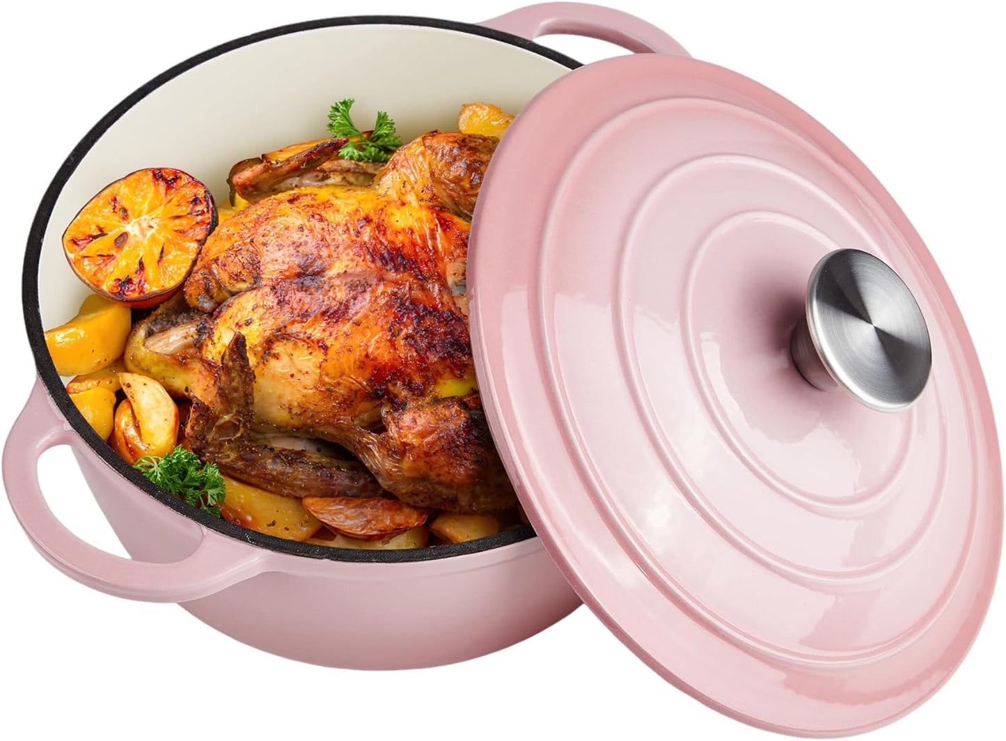 3 Quart Enameled Cast Iron Dutch Oven for Versatile Cooking