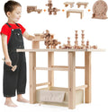 5-IN-1 Wooden Kids Tool Bench Set - STEM Educational Toy