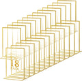 Acrylic Sign Holder 5 x 7 in Gold Frames 18 Pack - Clear Double Sided