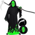 Glow in the Dark Grim Reaper Costume for Boys and Girls