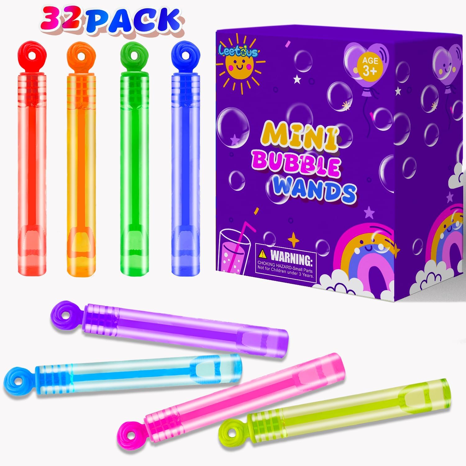 32-Pack Mini Bubble Wands: Non-Candy Fun!