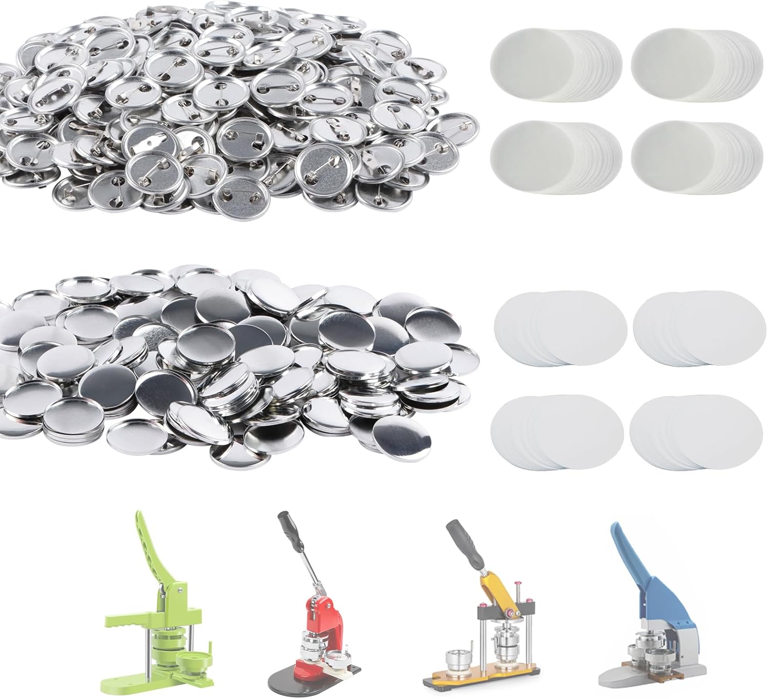 500 Sets 25mm Button Supplies for Badge Maker Machines