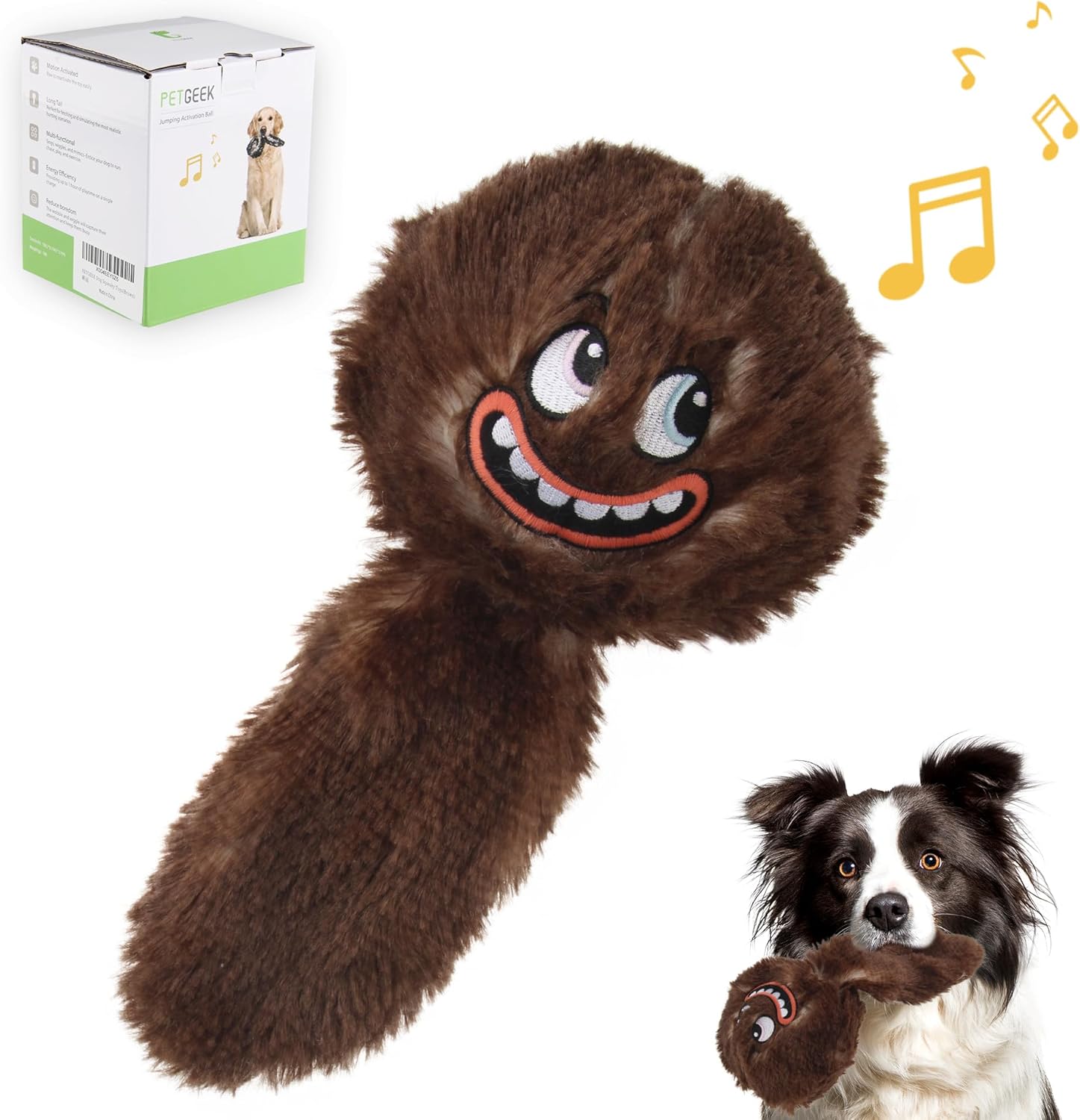 Rechargeable Squeaky Dog Ball - Interactive Fun!