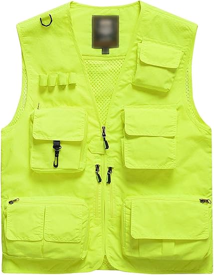 Flygo Men's Casual Outdoor Work Safari Fishing Travel Vest Jacket