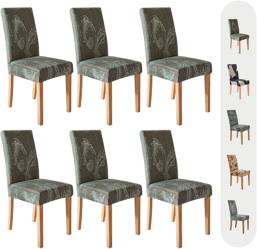Secgo Chair Covers for Dining Room - Stylish and Durable 6 Pack