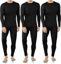 VZV 3 Set Thermal Underwear for Men - Fleece Lined Base Layer Clothing