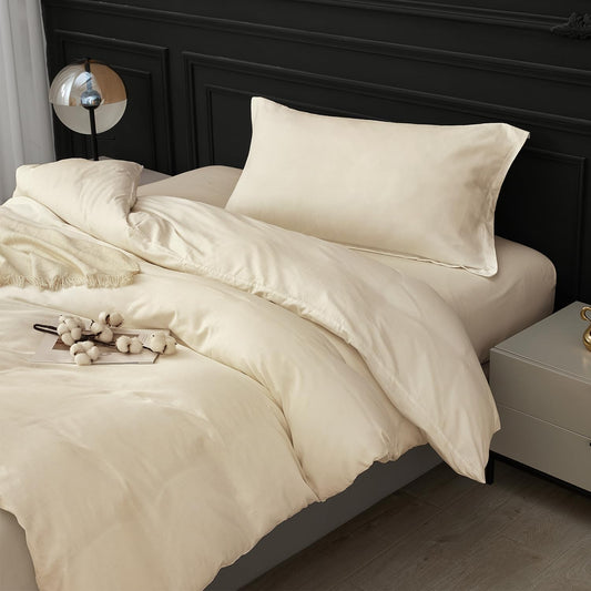 SAPHREAS 100% Washed Cotton Duvet Cover Twin Size Set Review