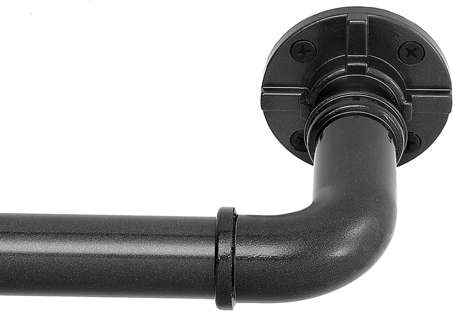 YAJUXIU 1-Inch Outdoor Curtain Rod, 48-86 Inch, Top Mount, Gray