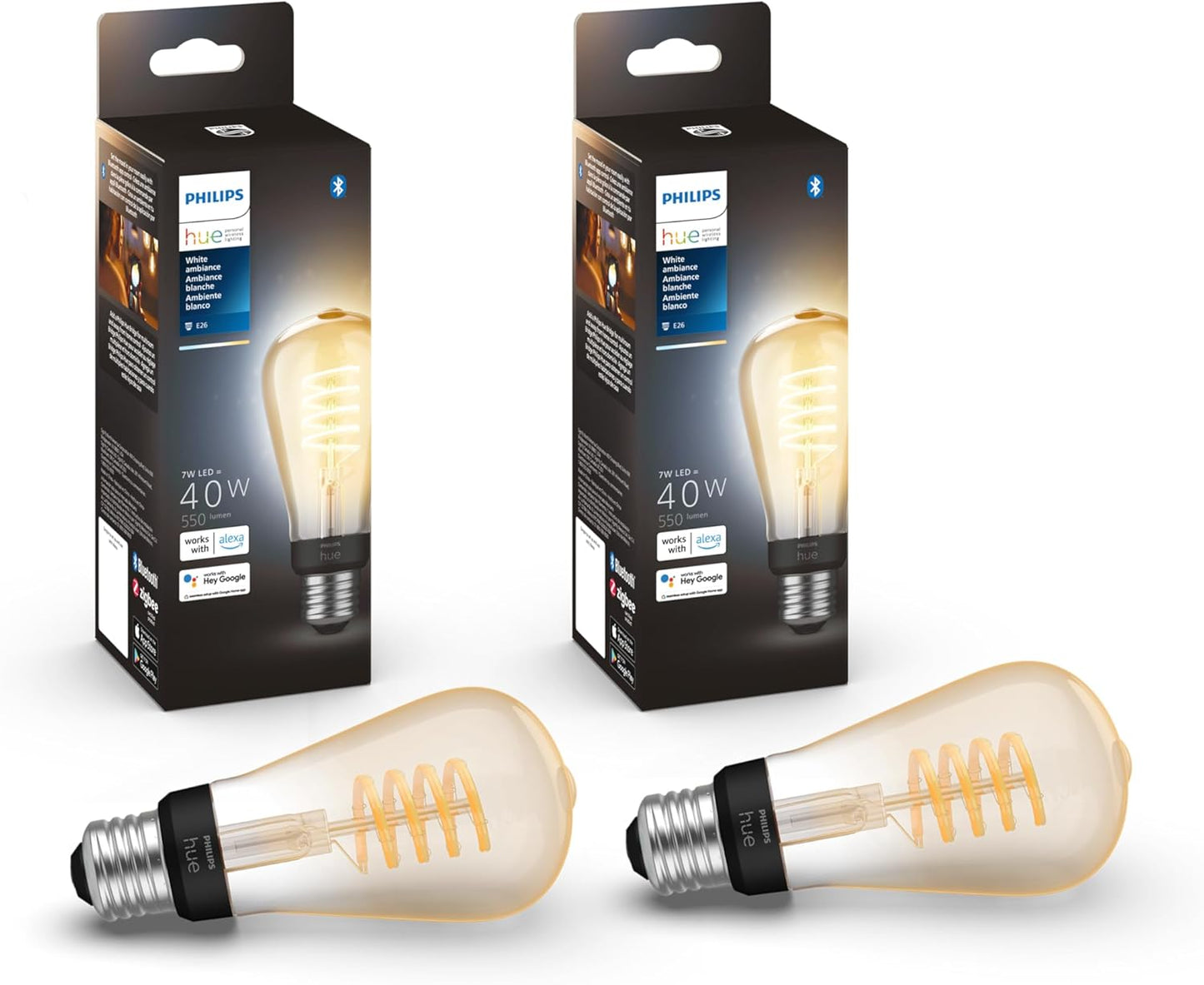 Philips Hue Smart 40W ST19 Filament LED Bulb for Home Use