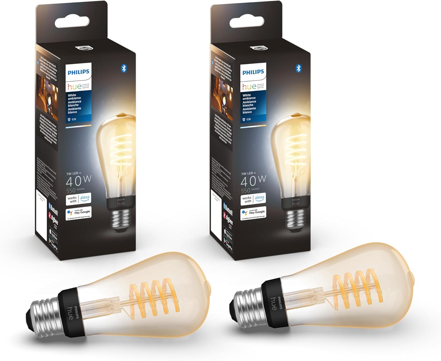 Philips Hue Smart 40W ST19 Filament LED Bulb for Home Use