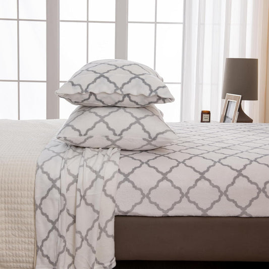 Great Bay Home Extra Soft Velvet Plush Micro Fleece Sheet Set