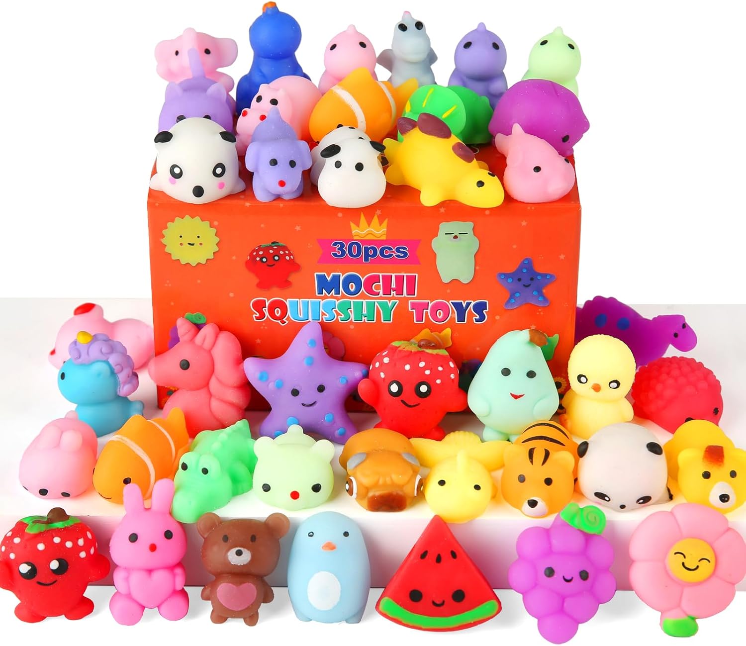 30 Pack Kawaii Squishies - Stress Relief Sensory Toys
