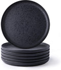 Ceramic Dinner Plates Set of 6 with Unique Wavy Rim Design