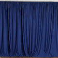 Polyester Poplin Backdrop Curtain Panel 10 ft x 9 ft - Navy Blue
