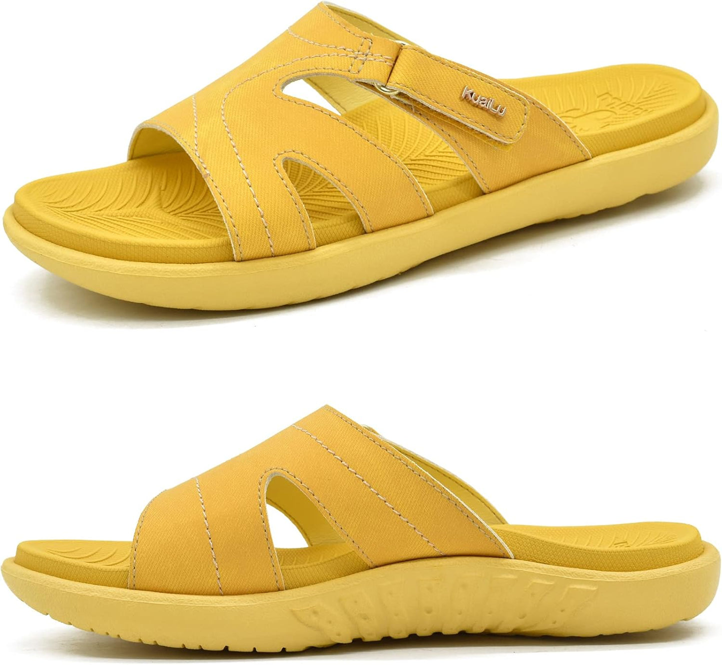 KuaiLu Womens Fashion Orthotic Slides for Comfort and Style