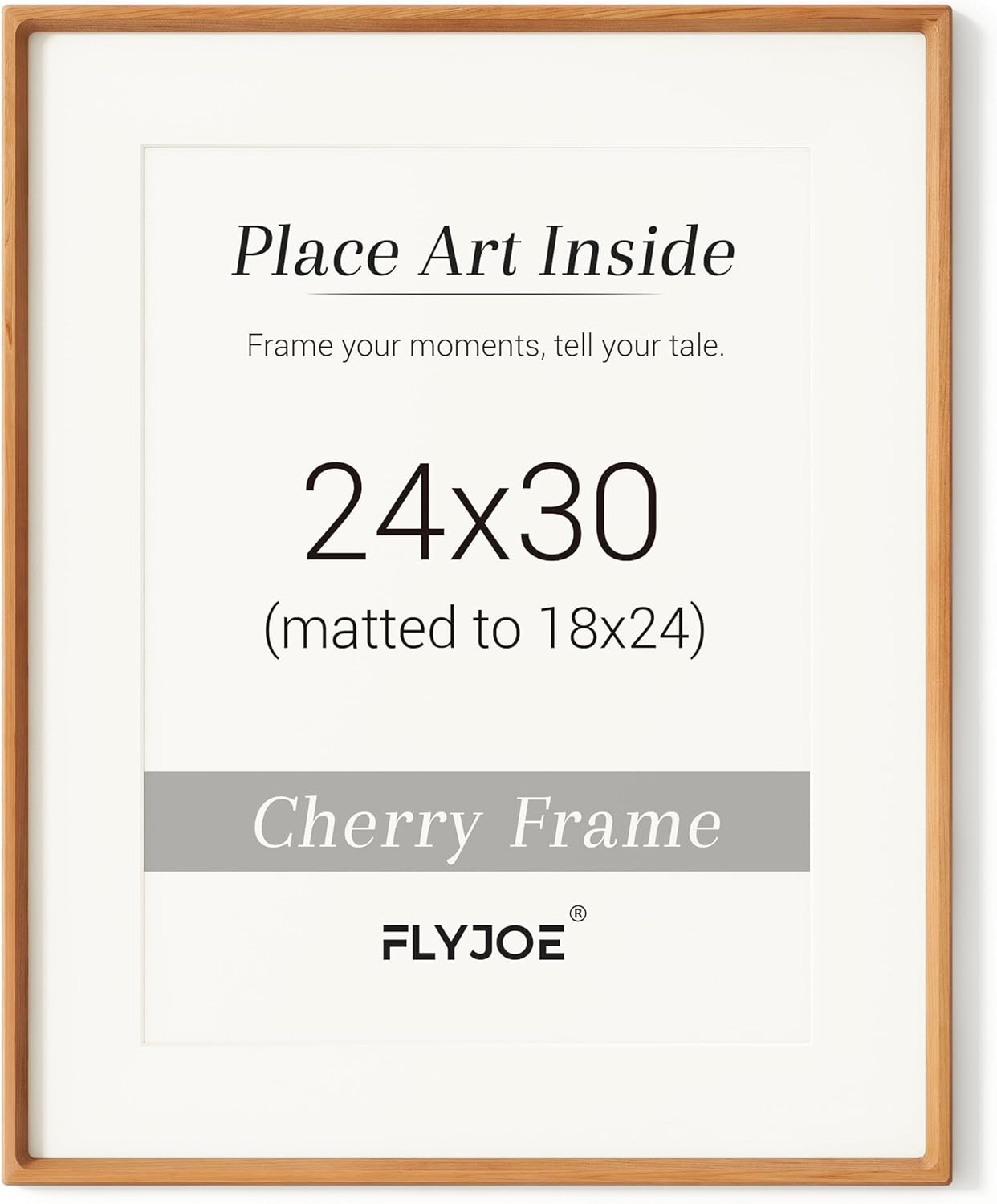 24x30 Poster Frame in Natural Cherry Wood for Stunning Displays
