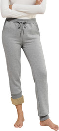 Yeokou Women's Warm Sherpa Lined Athletic Jogger Fleece Pants