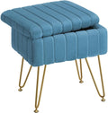 Furry Vanity Stool Chair with Storage for Makeup and Bedroom