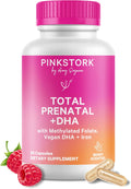 Pink Stork Total Prenatal Vitamins with DHA - Complete Daily Prenatal