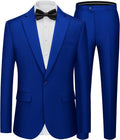 WEEN CHARM Men's Slim Fit 2-Piece One Button Suit - Classic Look
