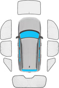 KMF 8pcs Thicken Full Window Sun Shade for Ford Bronco Sport - Privacy