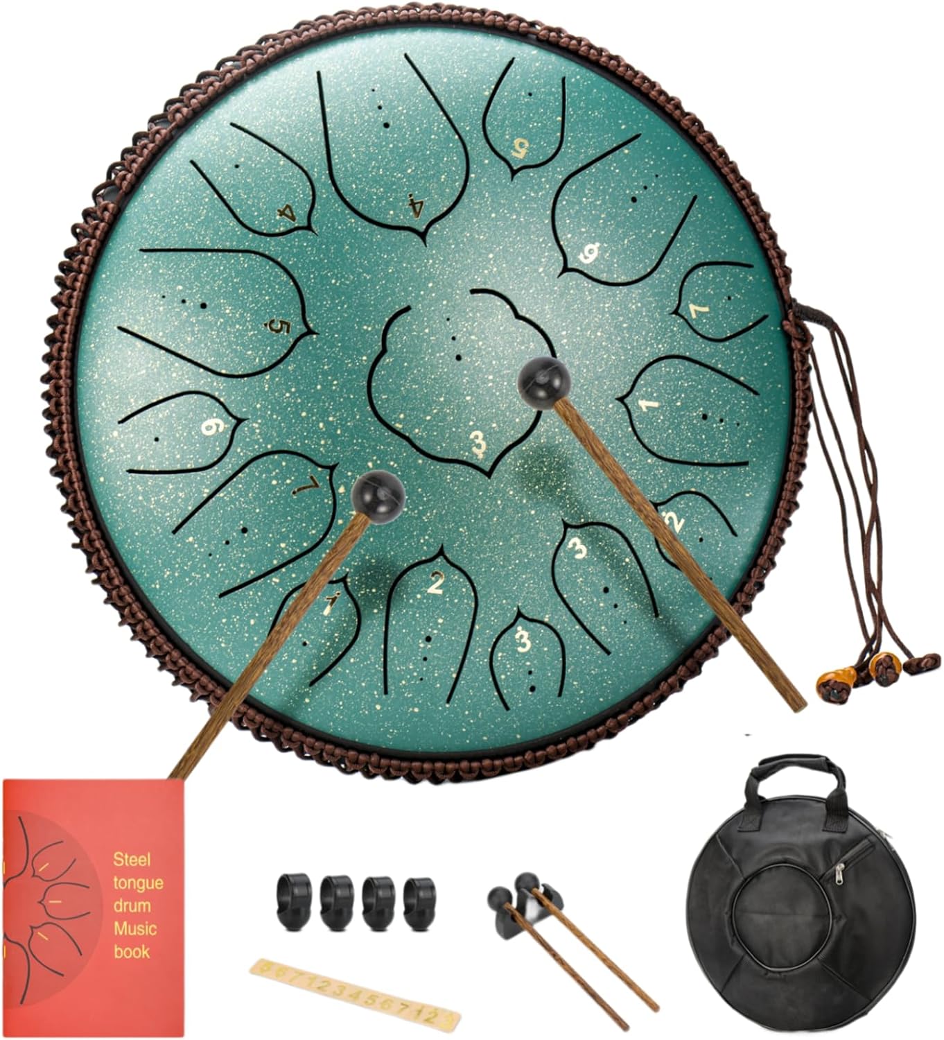 Steel Tongue Drum 14 Inches 15 Notes for Meditation and Yoga