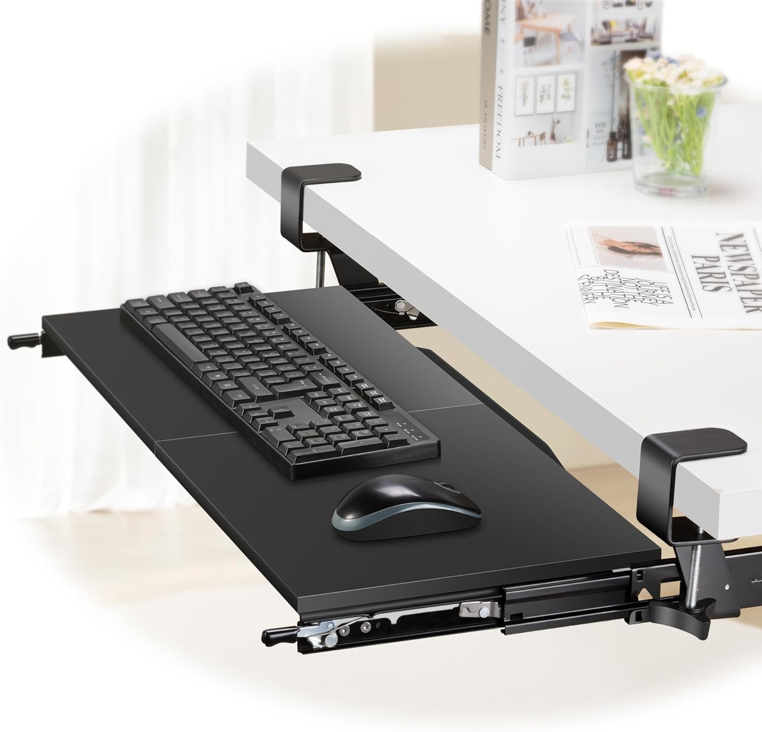 Space-Saving Ergo Keyboard Tray - Wrist-Friendly Design