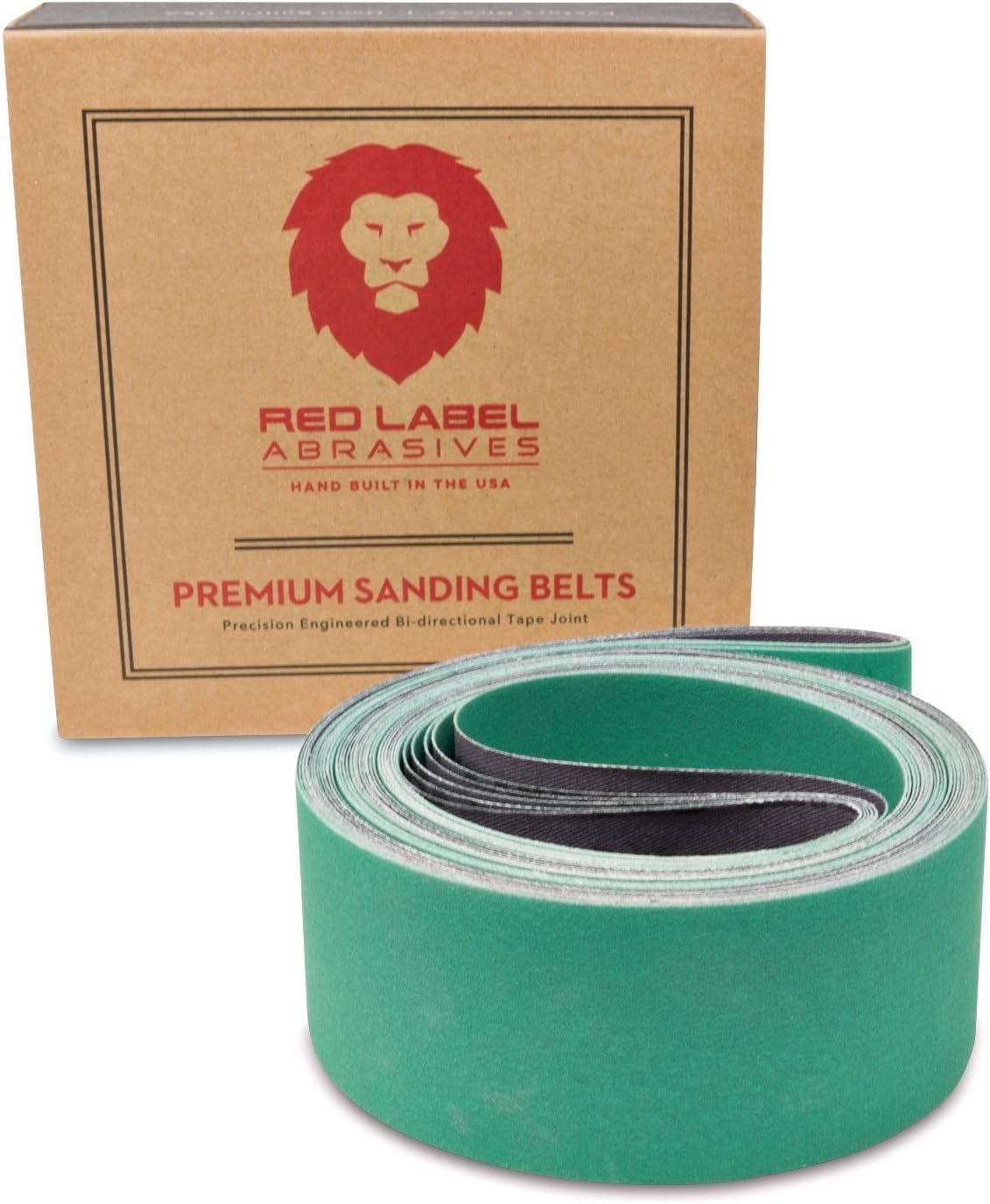 Red Label Abrasives 2 X 72 Inch 220 Grit Sanding Belts for Metal