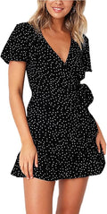 Relipop Summer Women Short Sleeve Print Dress for Casual Wear