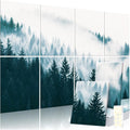 8 Pack Decorative Sound Absorbing Panels 48x32 in - Misty Forest