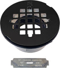 Westbrass 2 in No-Caulk PVC Compression Shower Drain 4-1/4 in Grid