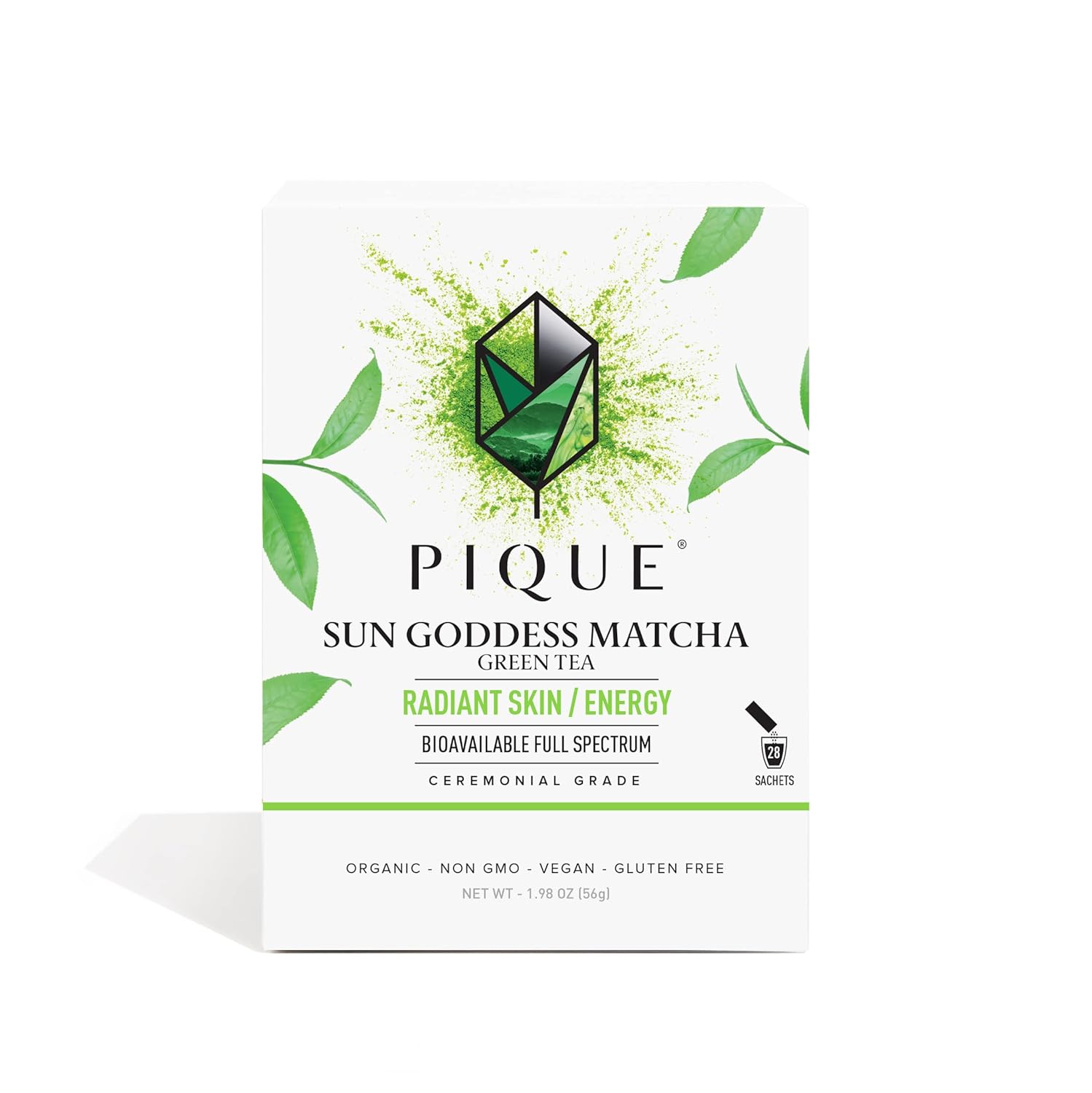 Pique Organic Sun Goddess Matcha - Ceremonial Grade Green Tea