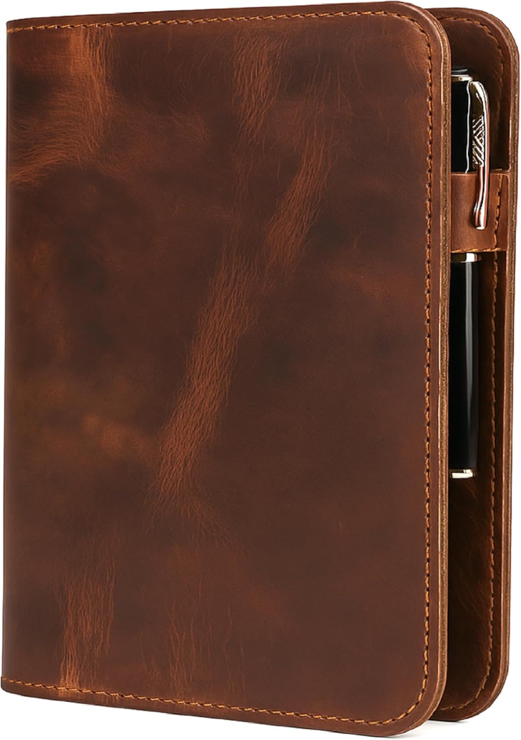 A5 Leather Journal Cover Tan - Refillable Notebook Protector