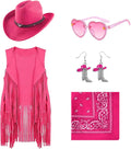 Cowgirl Outfits for Girls 6 Pcs Western Costume Accessories - Cute