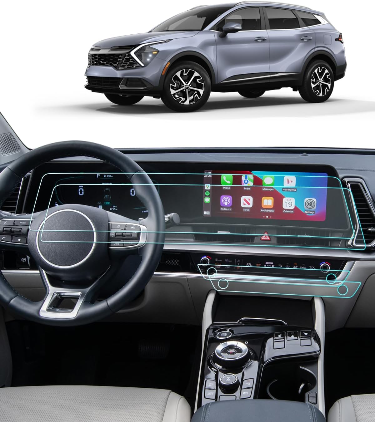 BIXUAN 2023-2025 Kia Sportage Screen Protector for Touchscreen