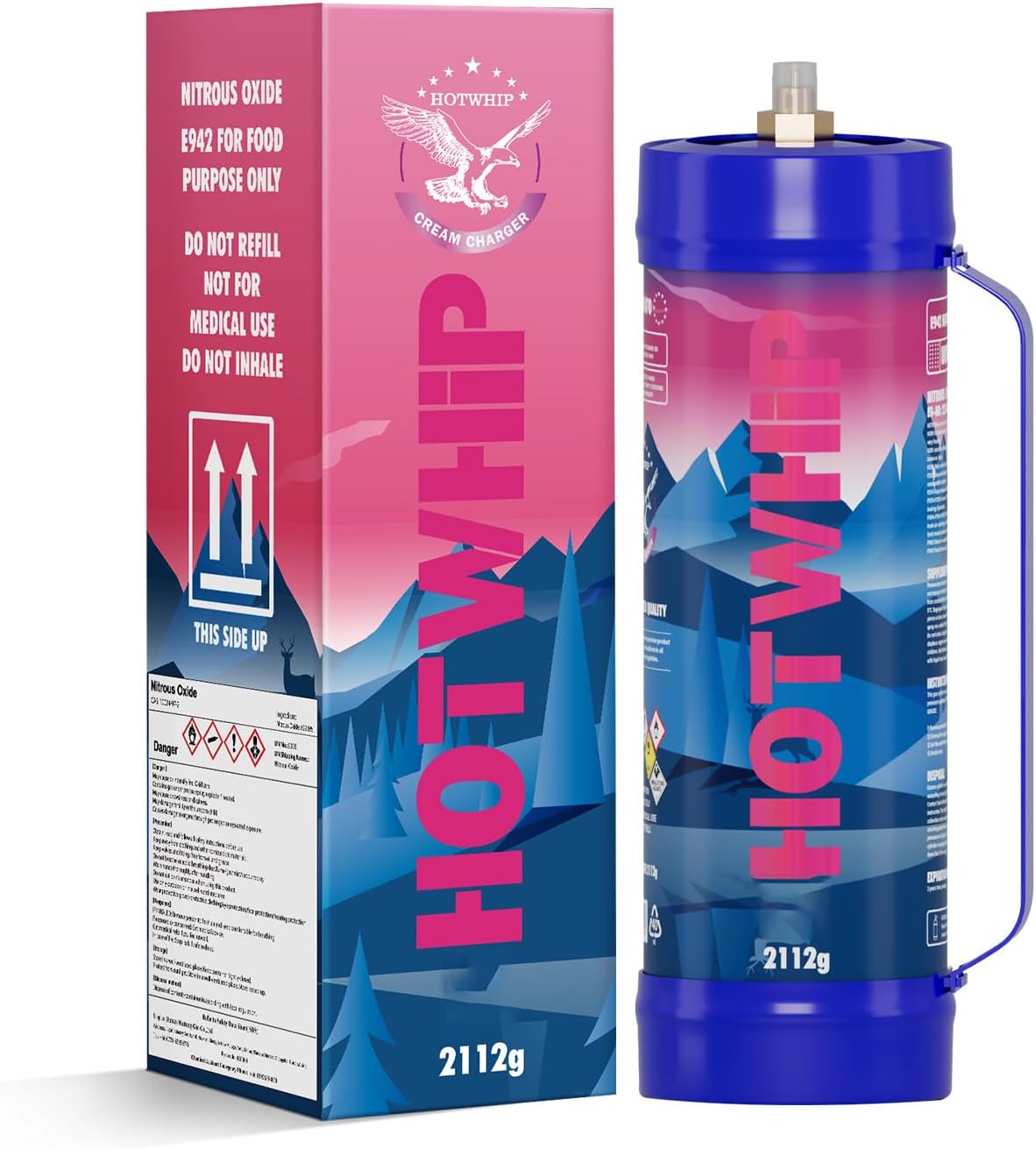 Hotwhip Strawberry 1-Pack: Flavored Cream Charger