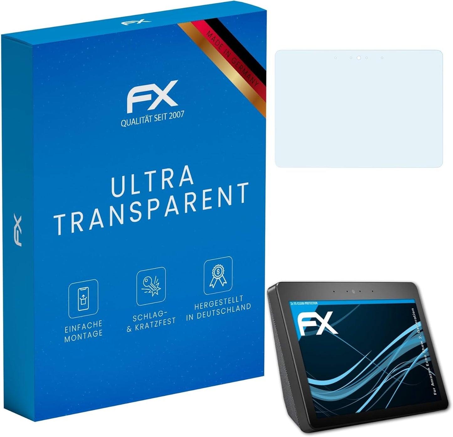 Screen Protection Film for Echo Show 2nd Gen - Ultra-Clear FX
