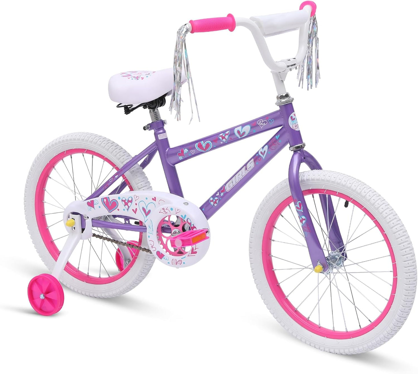 Girls Bike 18-20 Inch with Removable Training Wheels for Kids