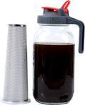 64oz Mason Jar Cold Brew Maker - Pour Spout Lid included
