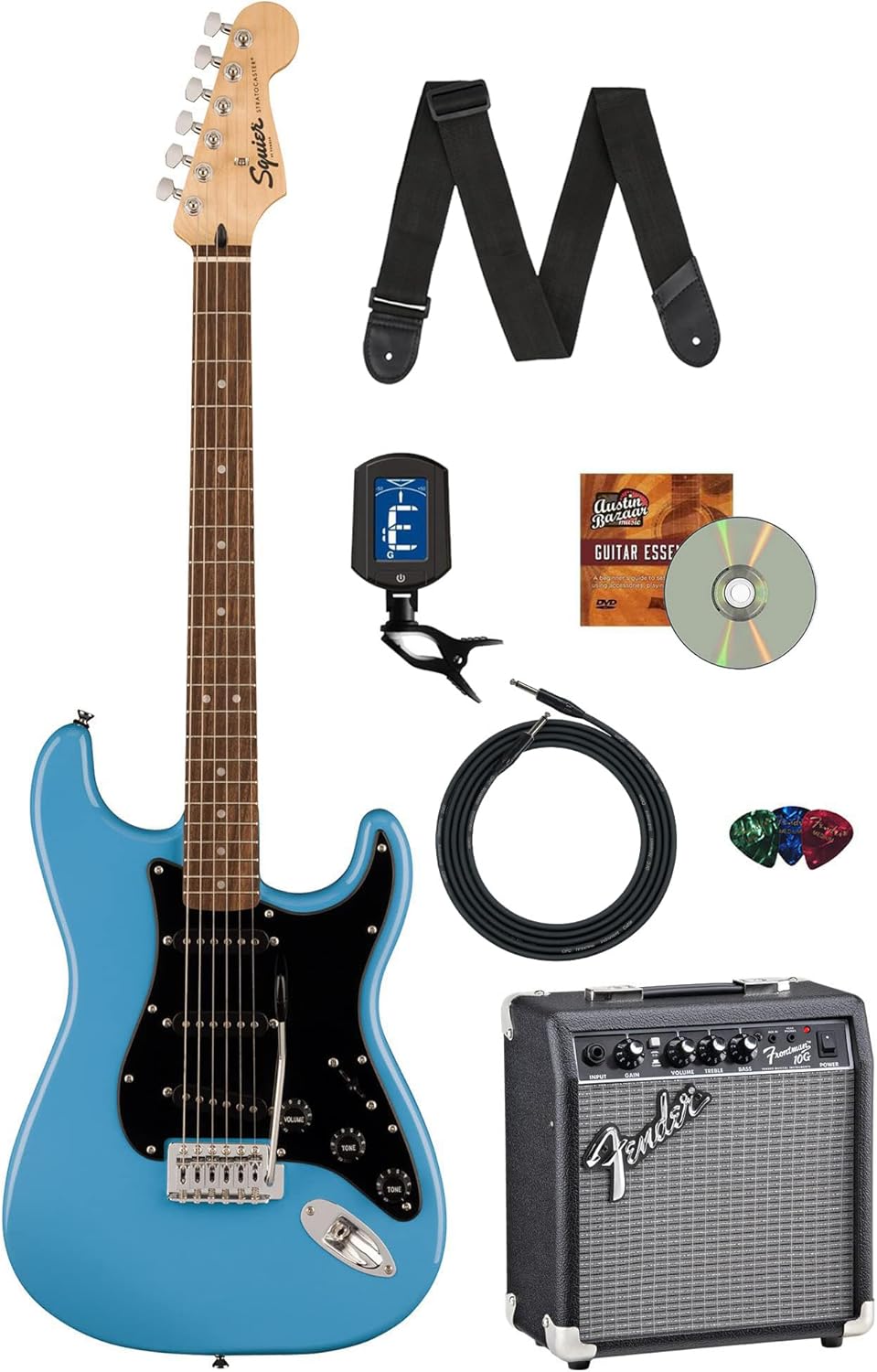 Fender Squier Sonic Stratocaster Bundle with Amp and Accessories