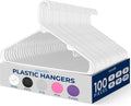 SereneLife 100 Pack Plastic Hangers - Space-Saving Closet Organizers